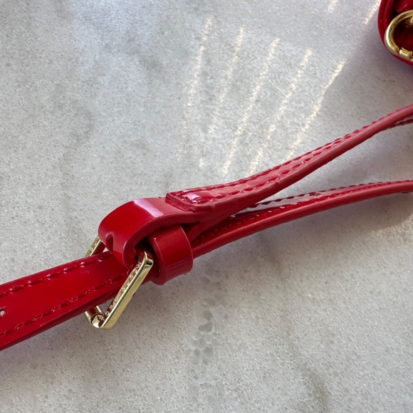 Tory Burch Red Patent Leather Crossbody Purse - Picture 12 of 14
